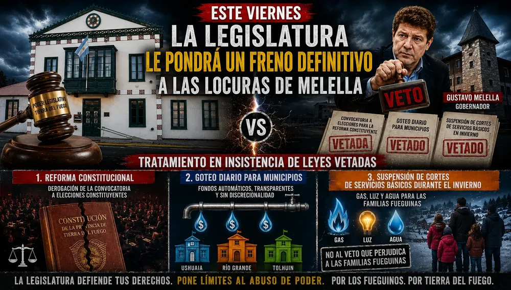 legislatura tierra del fuego vetos gustavo melella frenos