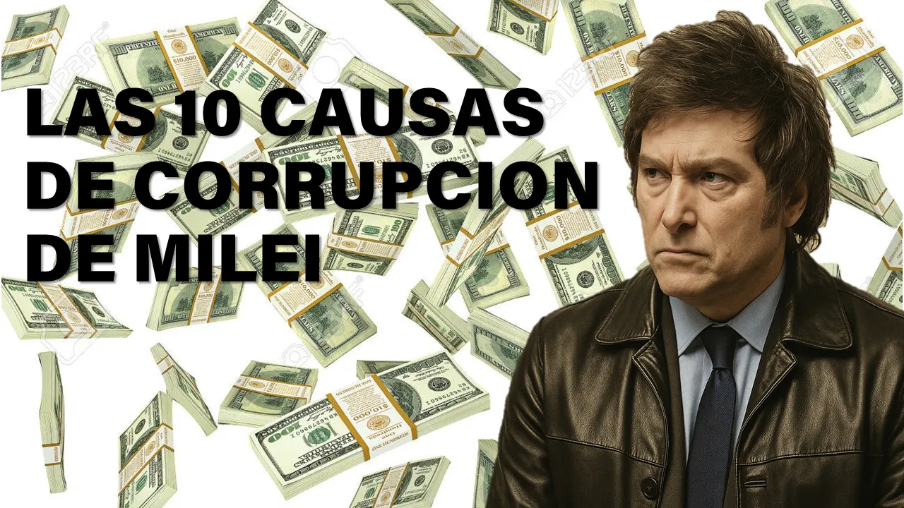 LAS 10 CAUSAS DECORRUPCION DE MILEI