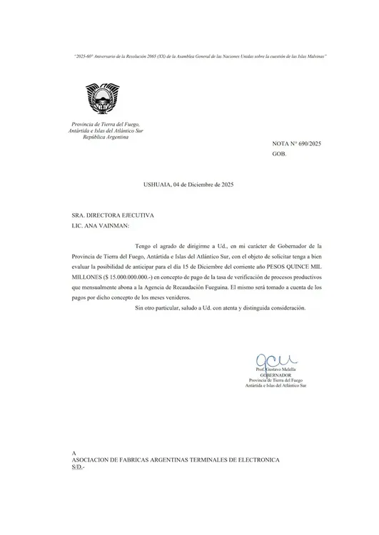 pedido de melella a empresarios aguinaldo