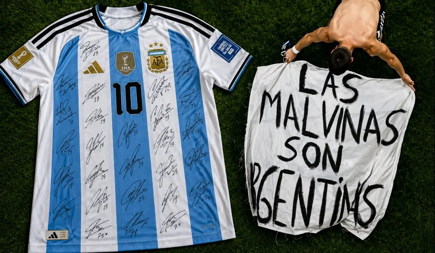 camiseta y sabana historica mundial las malvinas son argentinas
