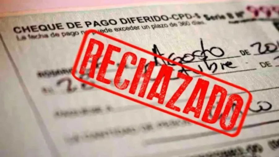 cheque rechazado