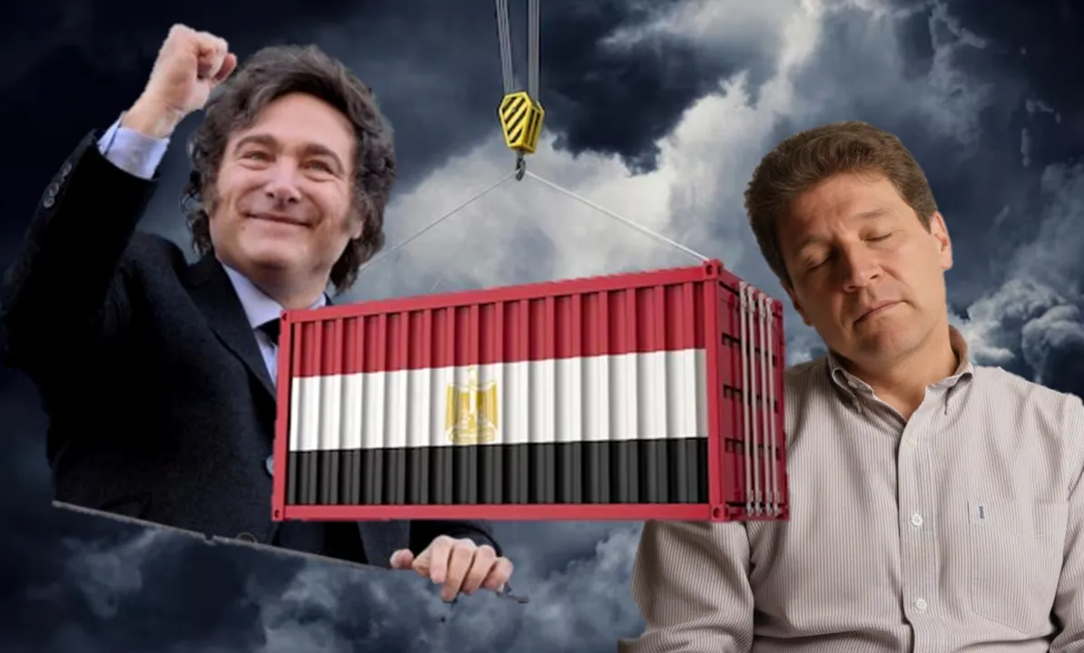 milei importa de egipto melella duerme