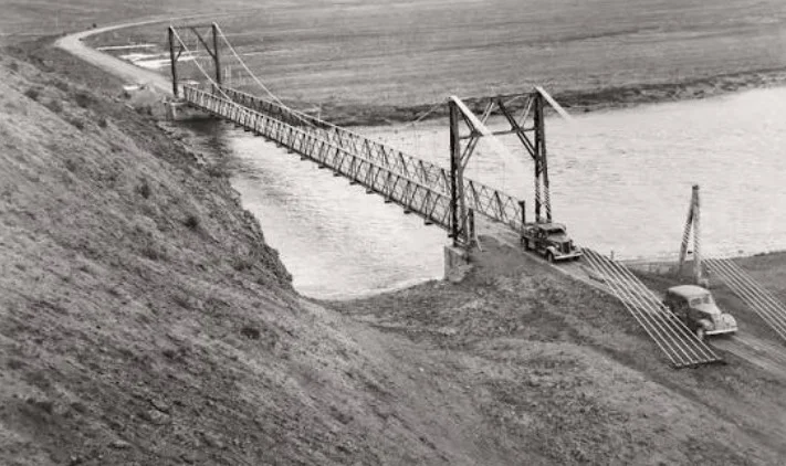 antigua foto puente colgante rio grande tierra del fuego
