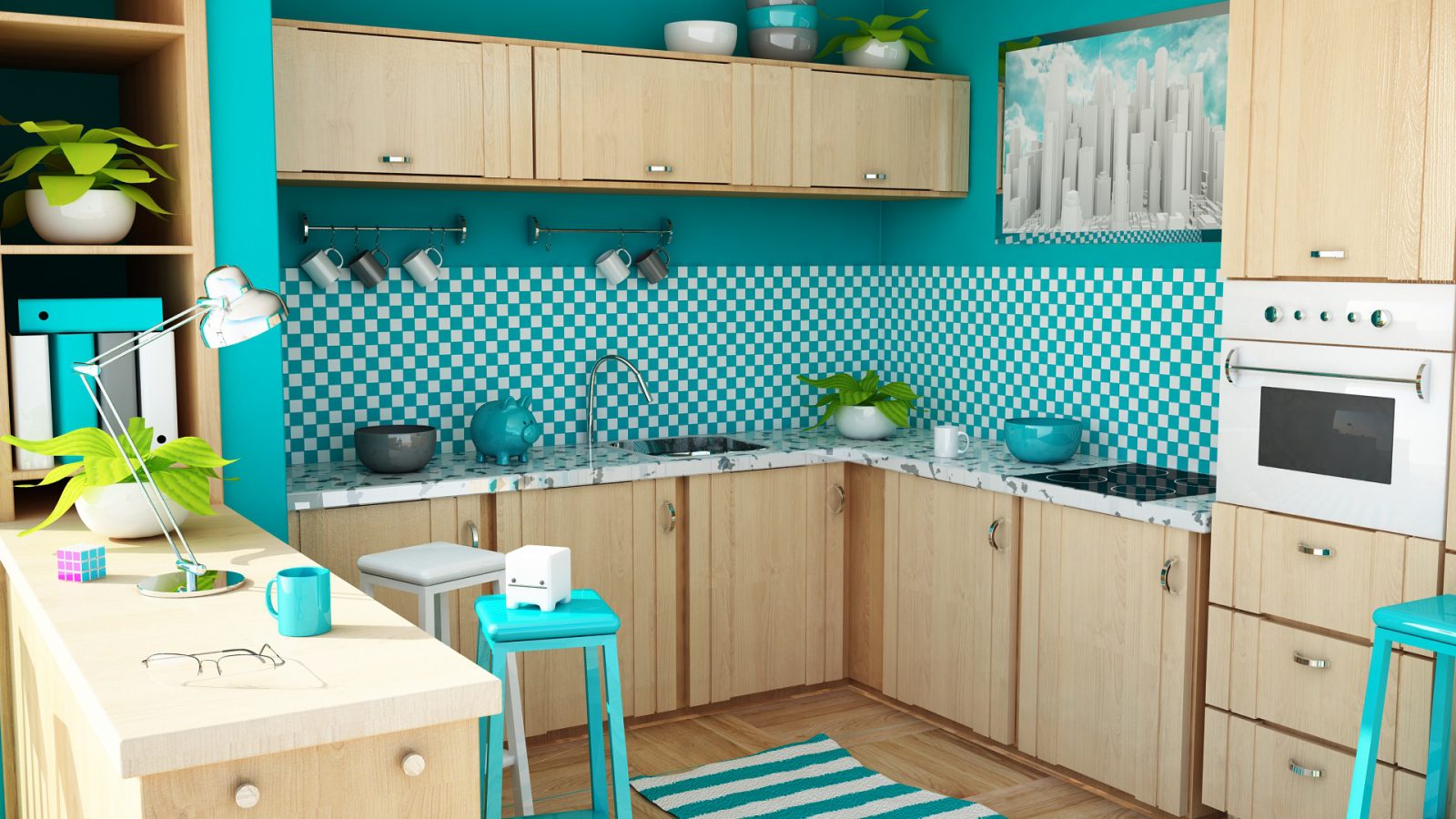 Renovamos la cocina con menos de 500 €  Pintura de azulejos de baños,  Armarios de cocina pintados, Pisos de baño pintados