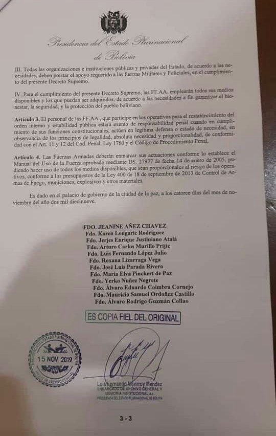 decreto bolivia