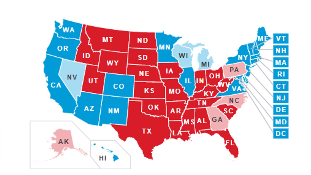 mapa elecciones usa